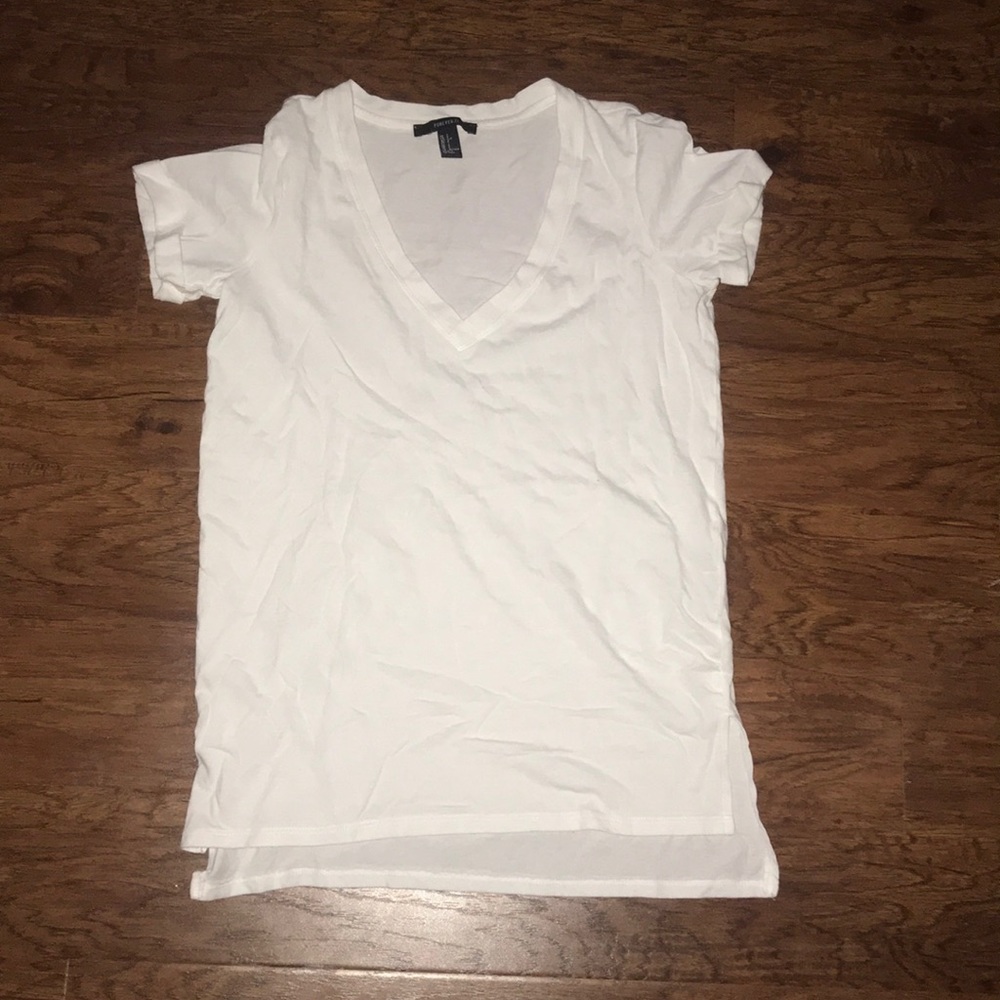 forever 21 white vneck